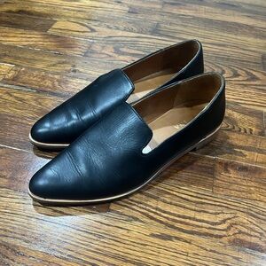 Portland Leather Patina Women's Pointed Flats, Black Leather - Size 7
